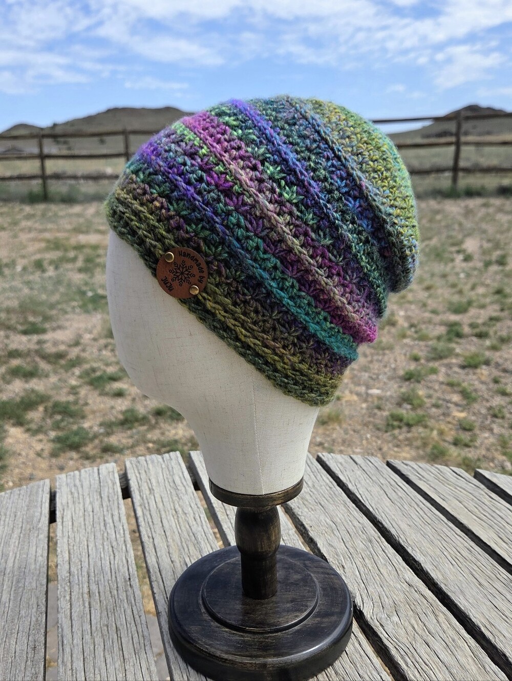 Artisan Handmade Crochet "Secret Garden" Cozy Boho Beanie Hat
